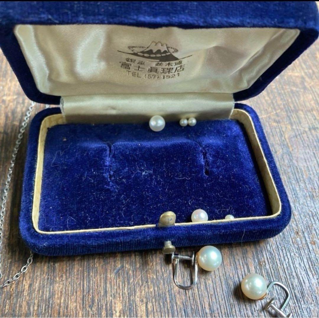 本物保証 14金 古い真珠 イヤリング ネックレス その他真珠粒 まとめて