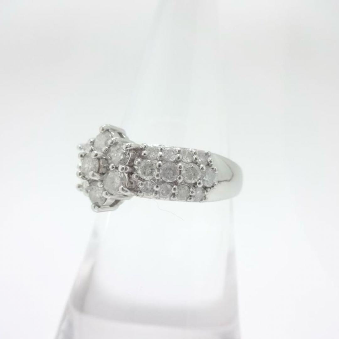 1.20ct　ダイヤモンド　フラワーデザイン　リング　プラチナ