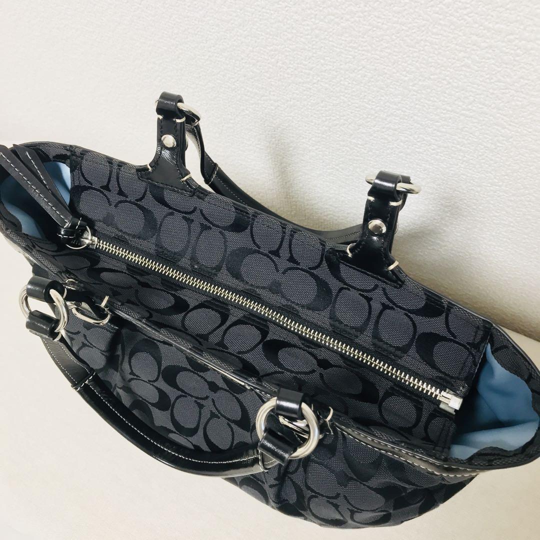 【美品】 COACH コーチ トートバッグ ワンショルダーバッグ シグネチャー