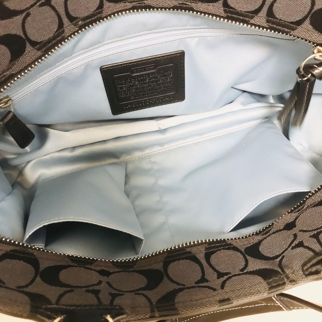 【美品】 COACH コーチ トートバッグ ワンショルダーバッグ シグネチャー