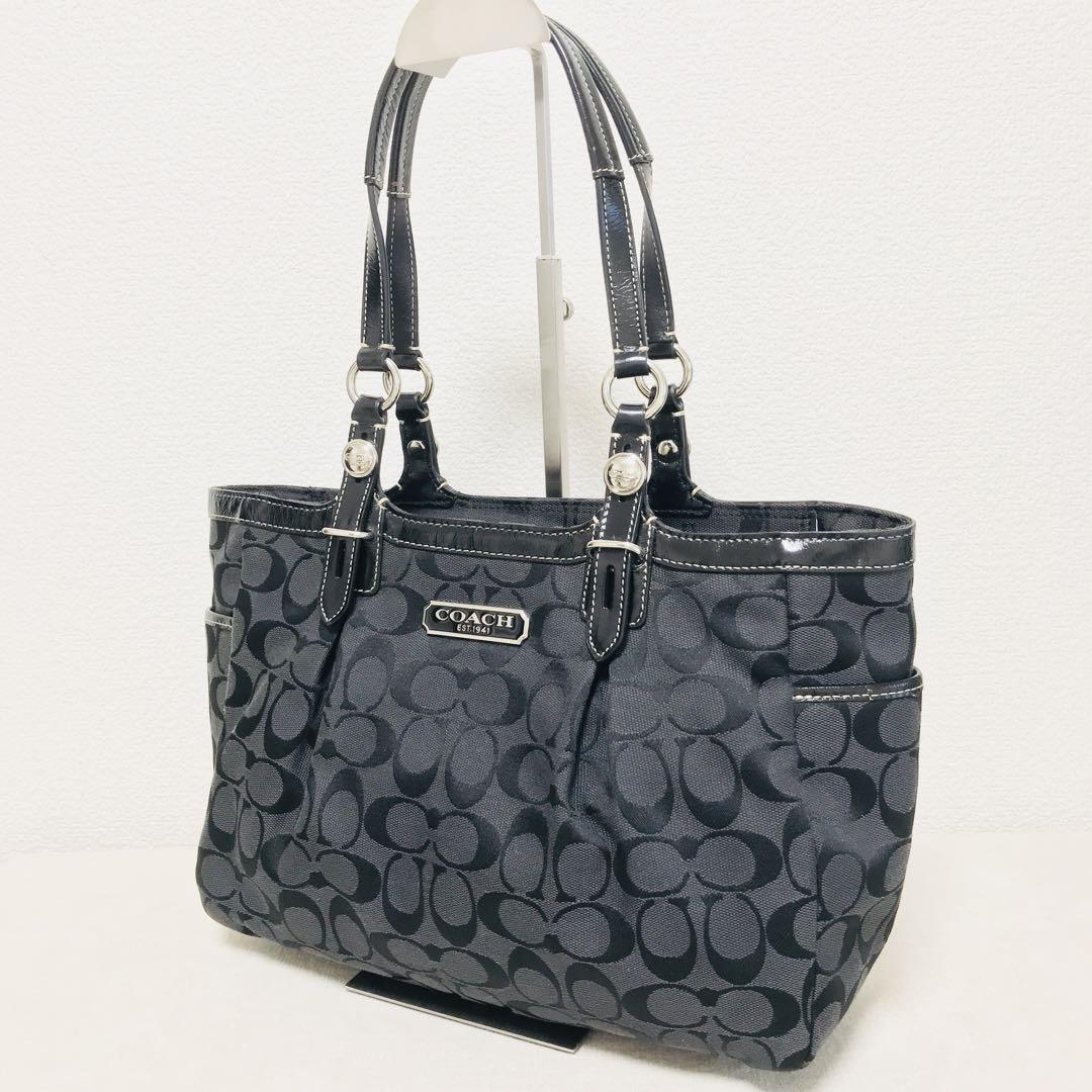 【美品】 COACH コーチ トートバッグ ワンショルダーバッグ シグネチャー