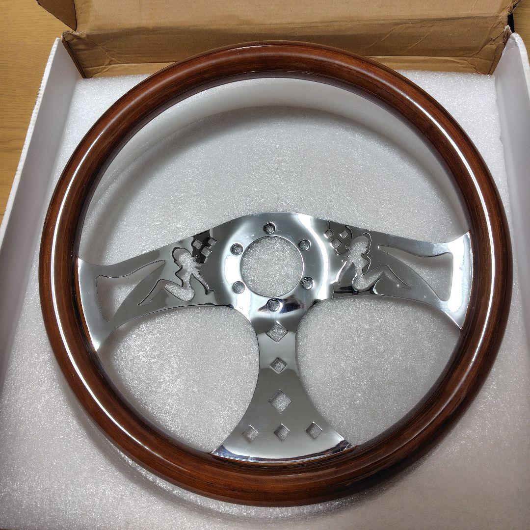 メッキハンドル　当時デザイン　珍しい38cm♪