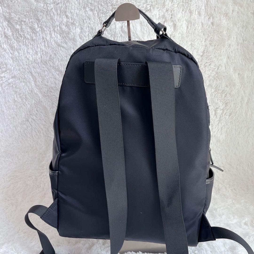 【美品】アニエスベー リュック ブラック 2way ナイロン 大容量 チャーム アニエスベー リュック ブラック 2way ナイロン 大容量 チャーム付き