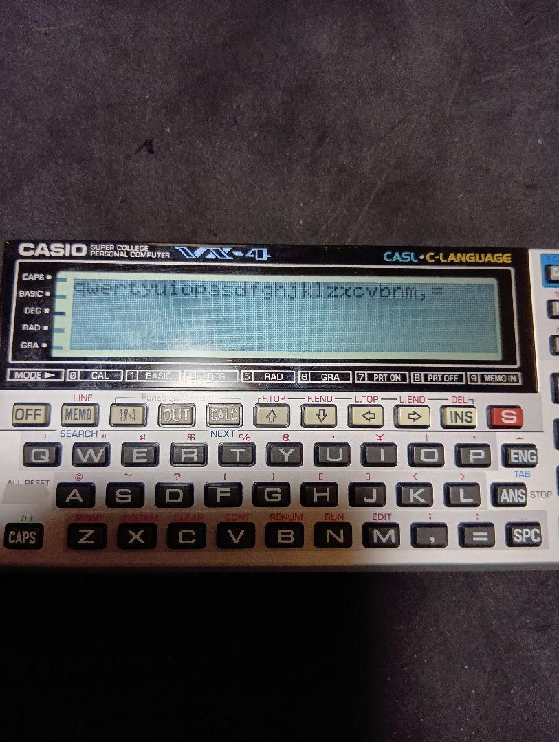カシオ CASIO ポケットコンピュータ VX-4 ポケコン 電卓