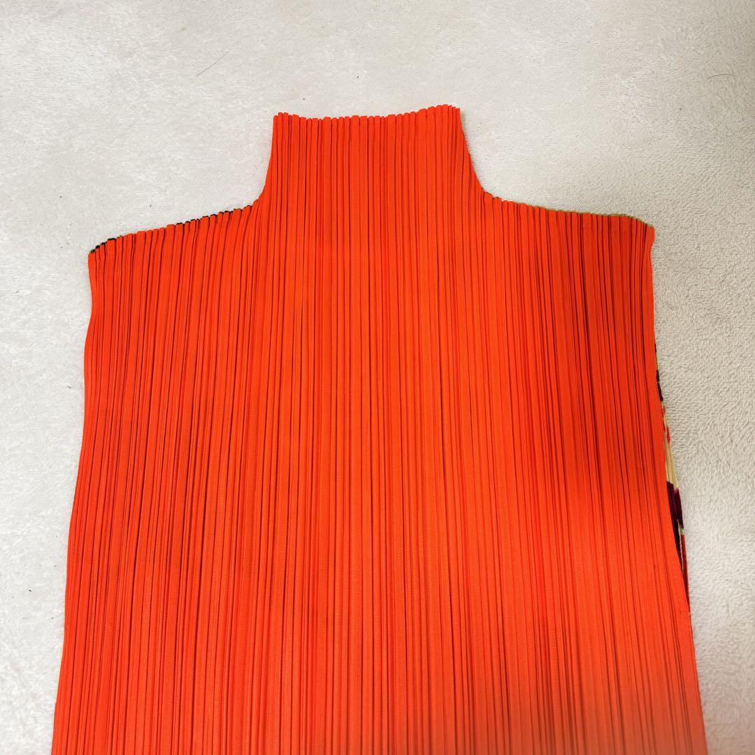 極美品✨PLEATS PLEASE ロングワンピース 総柄 人物柄 スリット