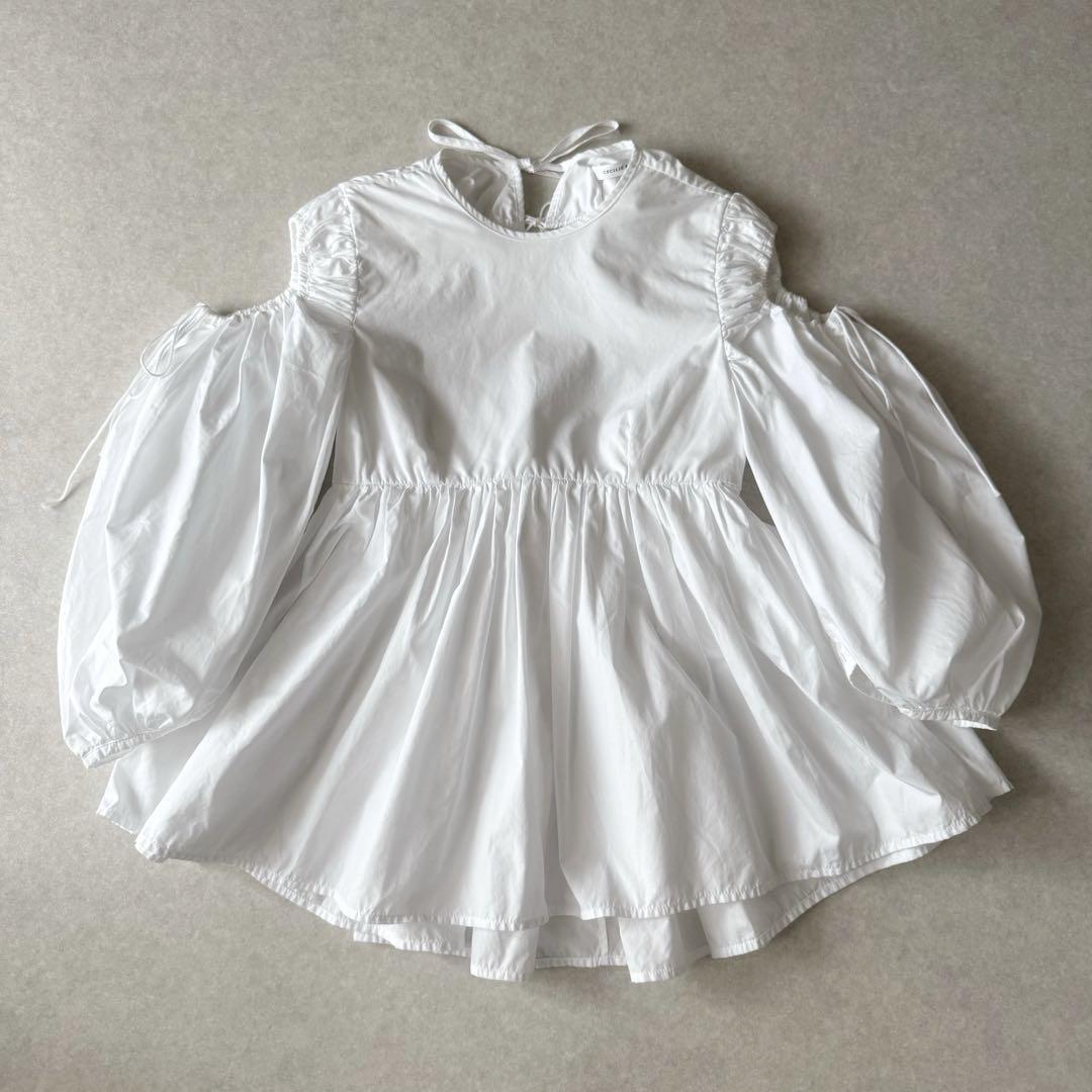 CECILIE BAHNSEN バックオープンペプラムブラウス　セシリーバンセン