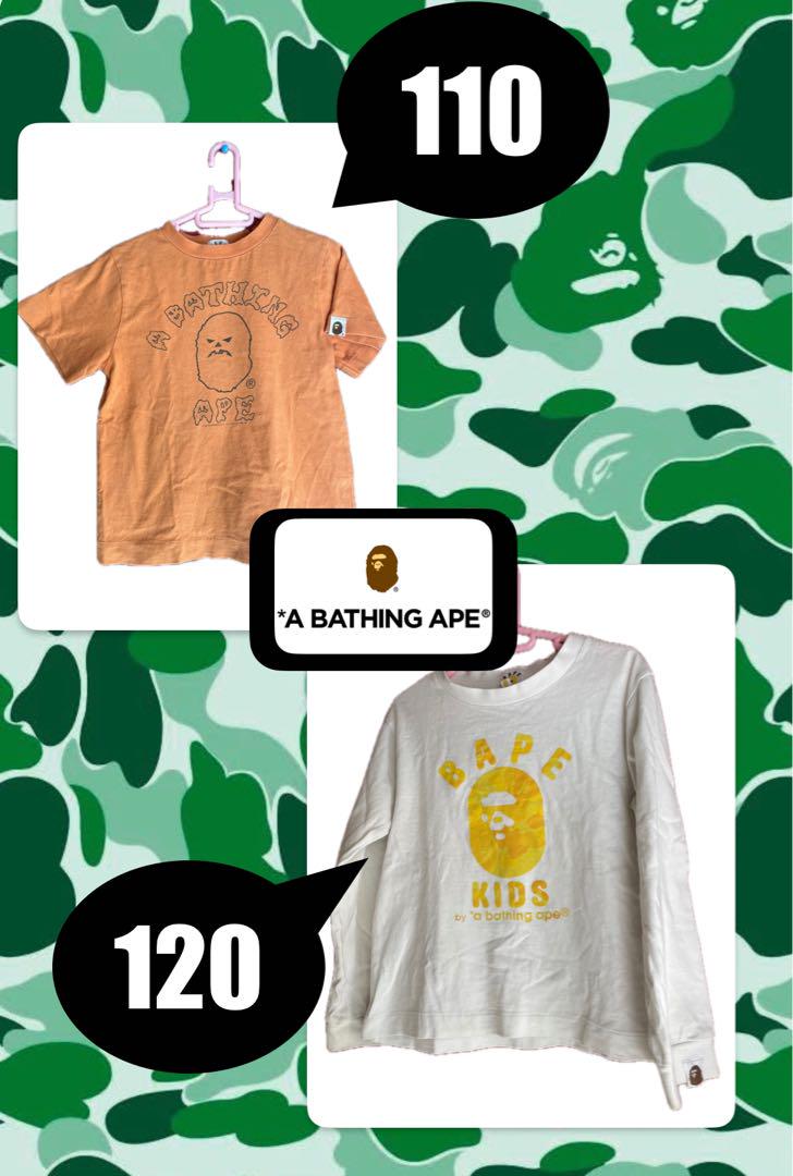 A BATHING APE BAPE KIDS BAPE X E.T. BABY MILO L/S TEE