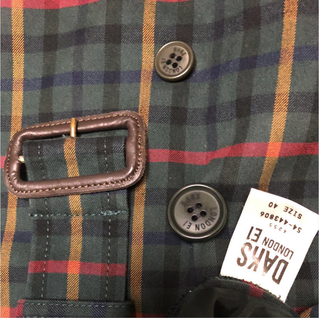 DAKS LONDON チェック柄 トレンチコート ライナー付き   L