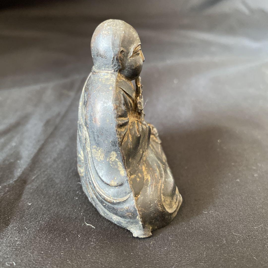 【楽ギフ_包装】 銅製 ♥小さな 弘法大使 古玩 骨董 仏像 工芸品