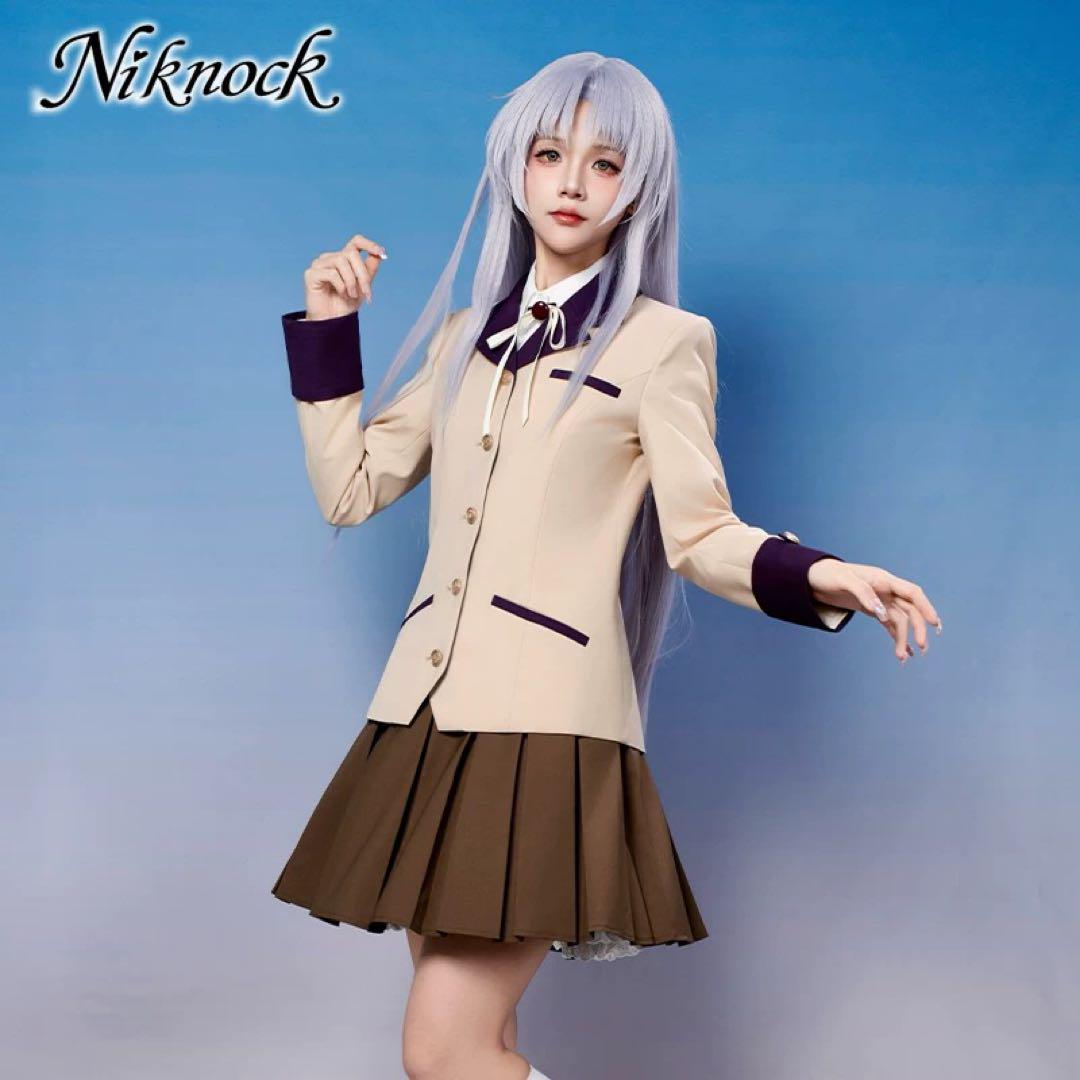 Angel Beats! エンジェルビーツ　立華かなで　フルセット　コスプレ 天上学園 女子制服スカート 天使（立華かなで）Ver. [Angel