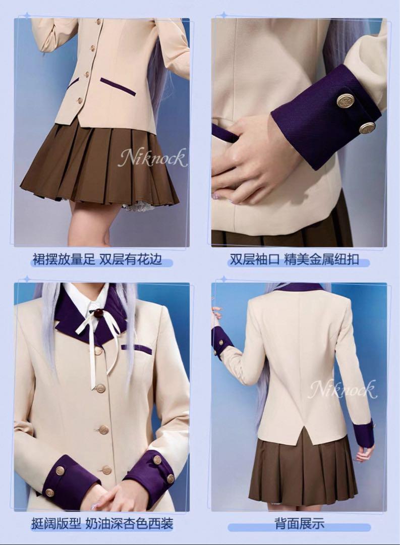 Niknock AngelBeats 立華かなで コスプレ衣装 ウィッグ・靴追