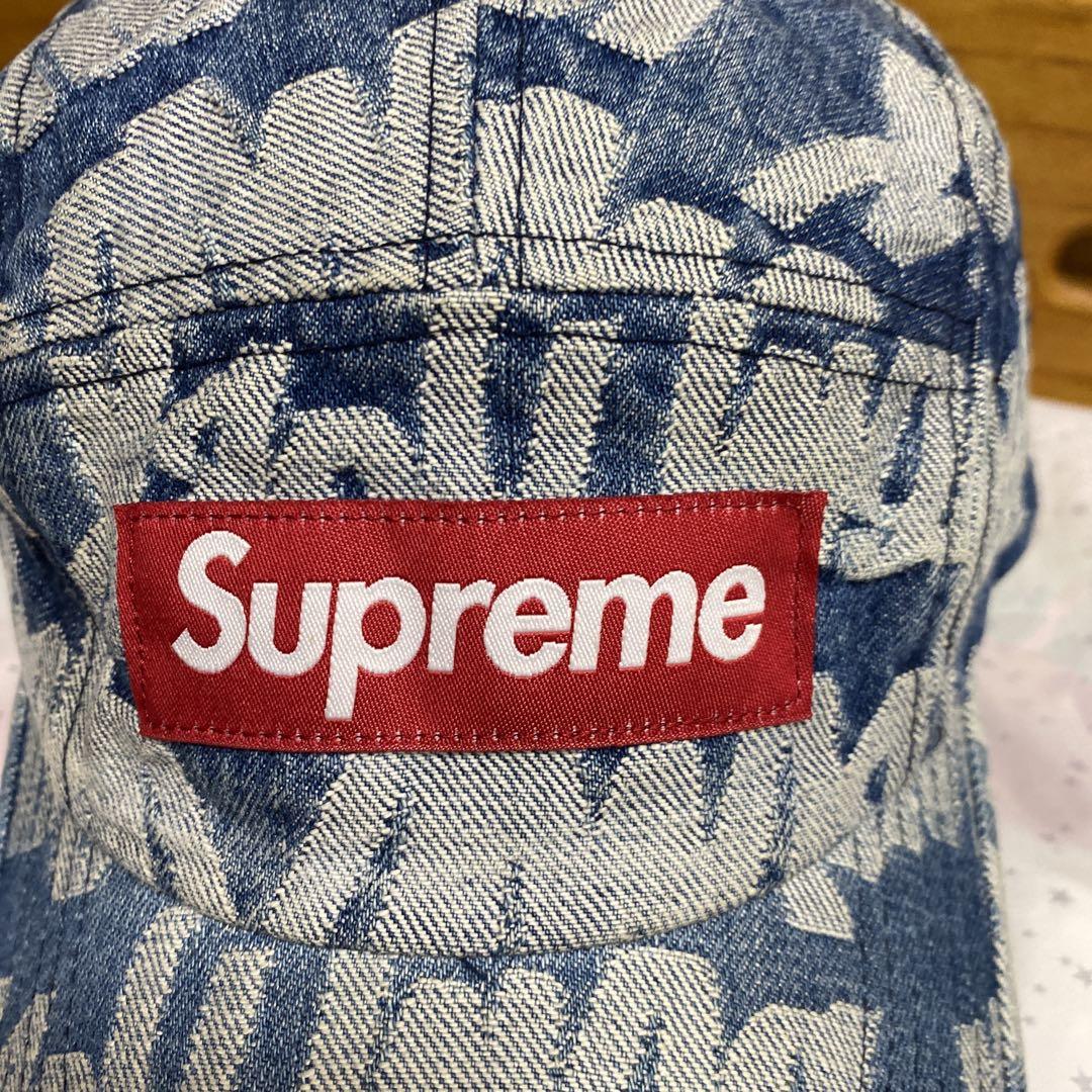 美品Supreme Fat Jacquard Denim CanpCap 正規品