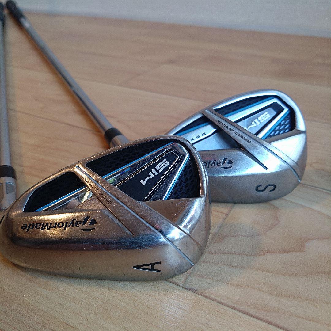 全国送料無料 ⭕️TaylorMade SIM テーラーメイド 2本セット SW AW MAX クラブ