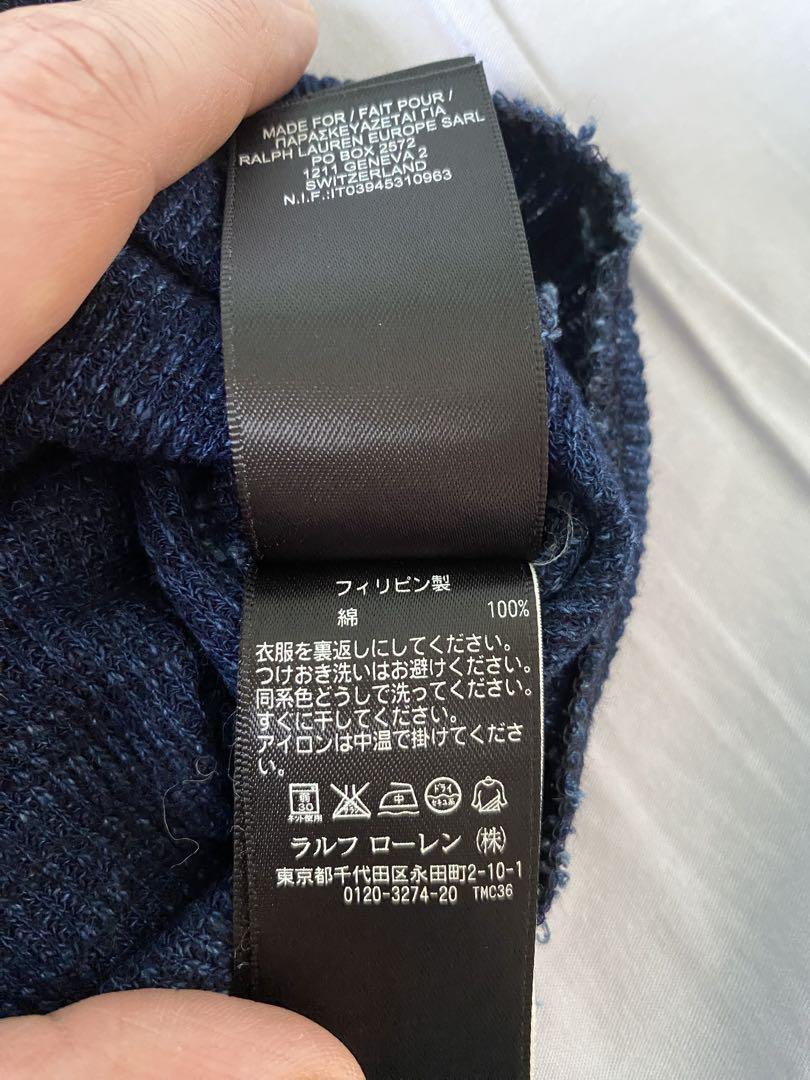 ダブルアールエル RRL インディゴサーマル ワッフルサーマルシャツ USA