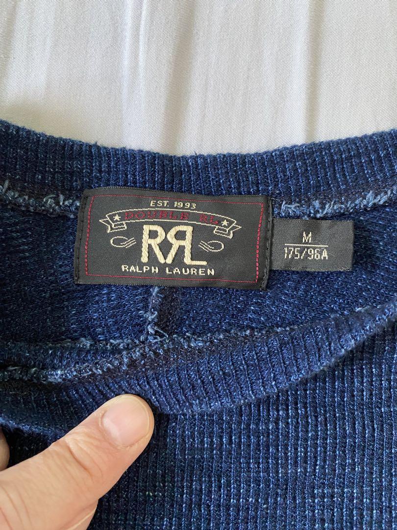 ダブルアールエル RRL インディゴサーマル ワッフルサーマルシャツ USA