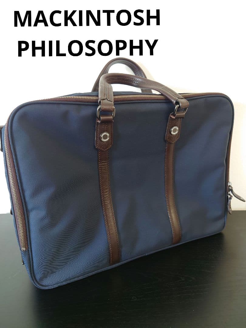 MACKINTOSH PHILOSOPHY ネイビー ビジネスバッグ ナイロン製
