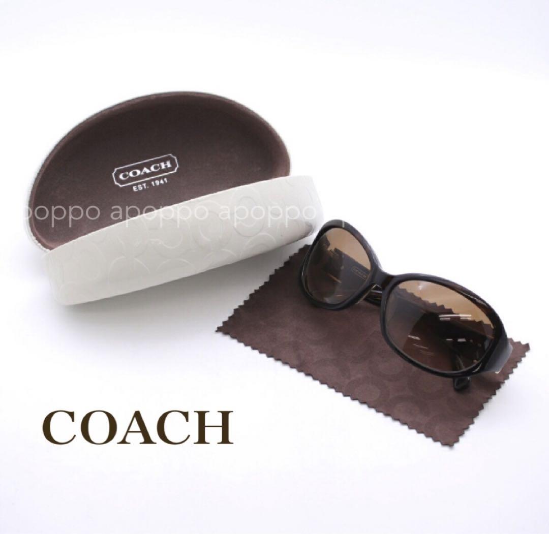 ワイキキ購入COACH シグネチャー オーバル サングラス ブラウン