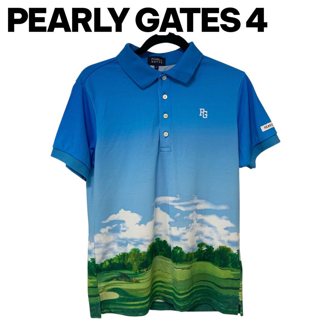 PEARLY GATES青空プリントメンズポロシャツ★新品★ PEARLY GATES 4 青空 ポロシャツ メンズ - メルカリ