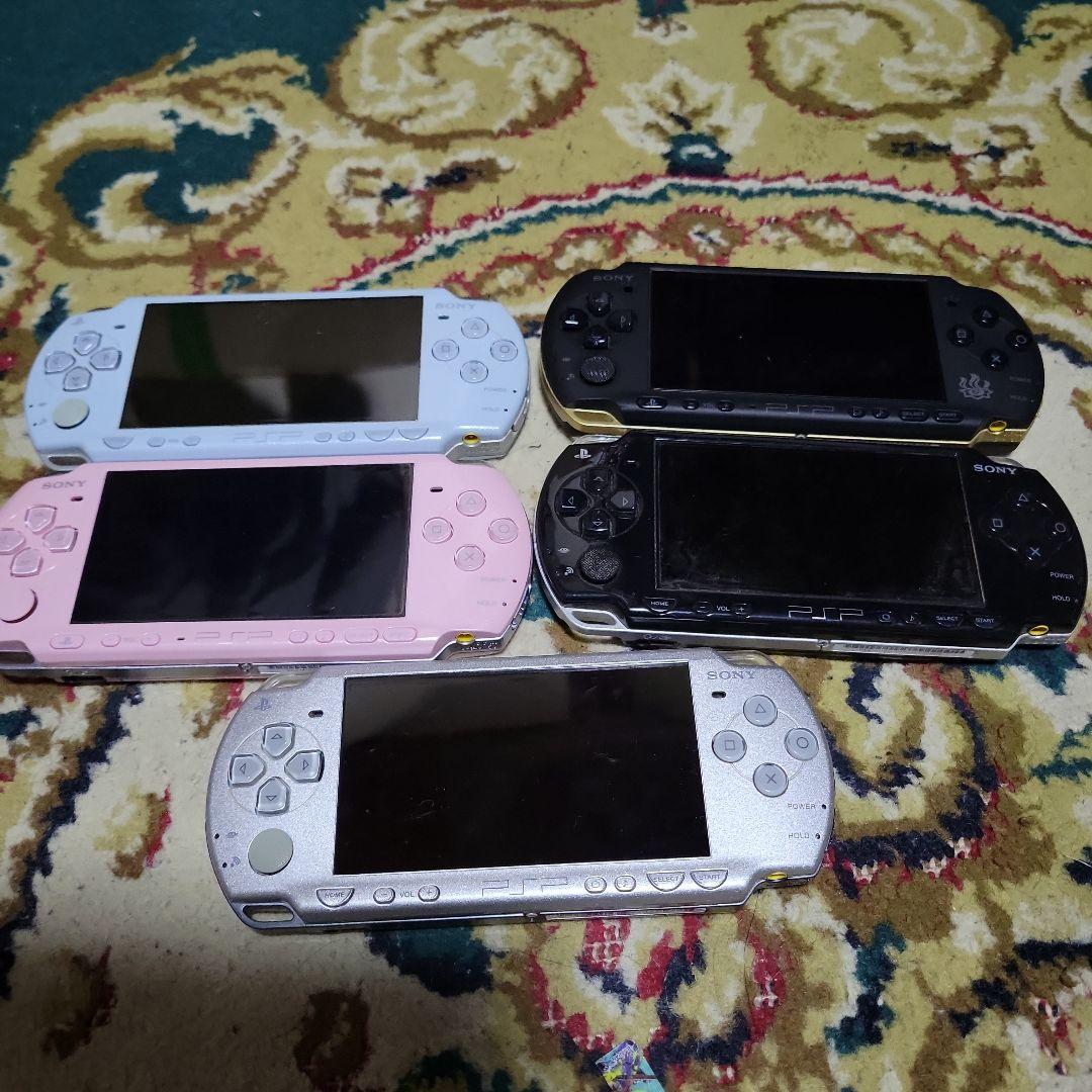 PSP本体 5台セット ホワイト・ピンク・ブラック・シルバー