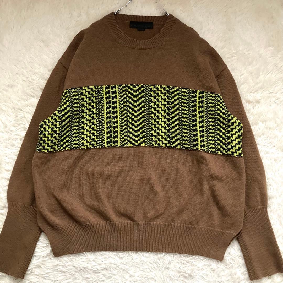 ✨美品✨ステラマッカートニー 切替 ニット ウール イタリア製 ブラウン 茶 M ✨美品✨ステラマッカートニー 切替 ニット ウール イタリア製 ブラウン 茶 M