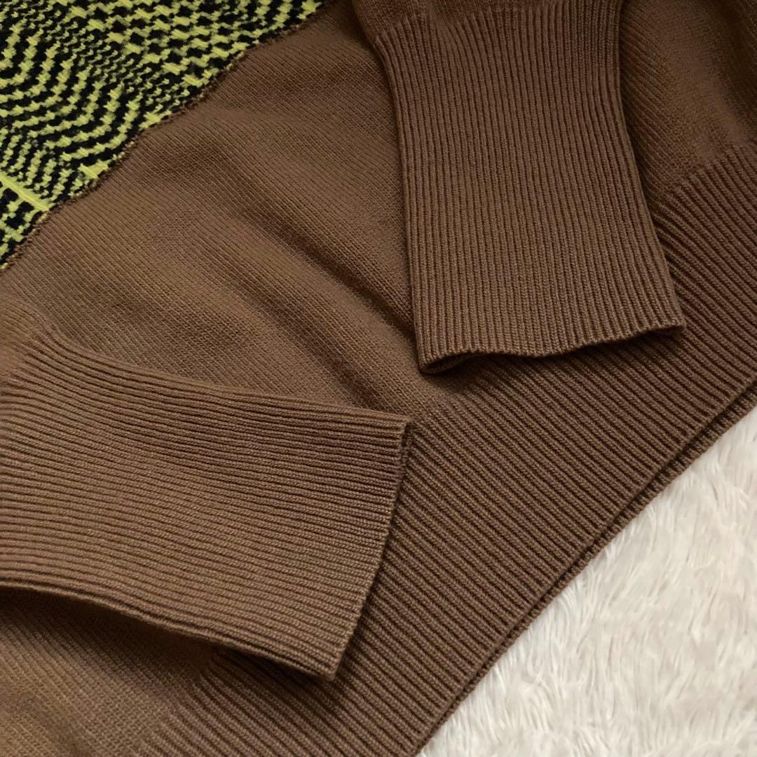 ✨美品✨ステラマッカートニー 切替 ニット ウール イタリア製 ブラウン 茶 M ✨美品✨ステラマッカートニー 切替 ニット ウール イタリア製 ブラウン 茶 M