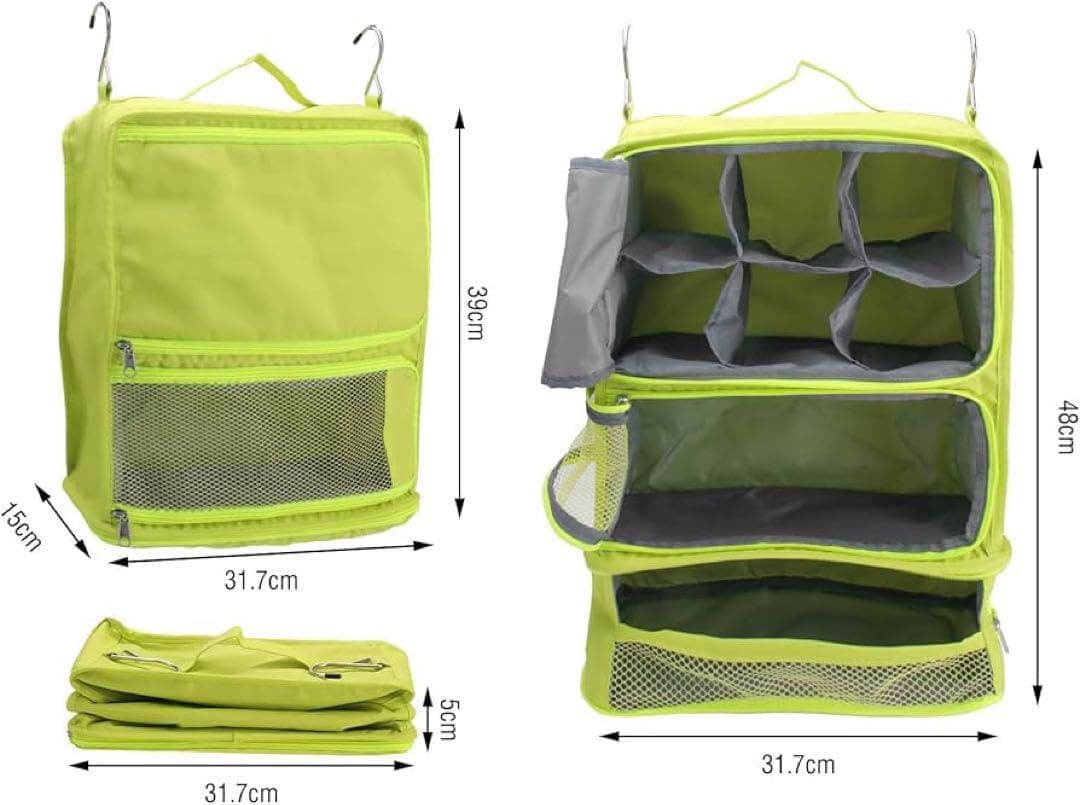 ●吊り下げ 収納ボックス 3段 インナーバッグ 衣類収納 旅行 出張