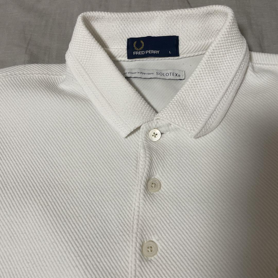 FRED PERRY ポロシャツ SOLOTEX ロゴ刺繍 Lサイズ