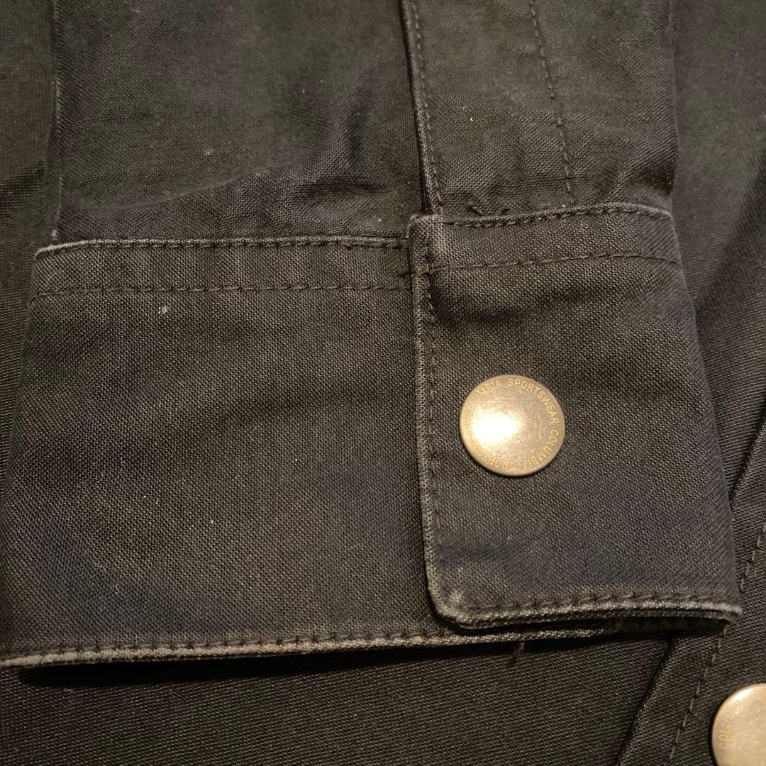 ブラックボタン付きシャツジャケットL