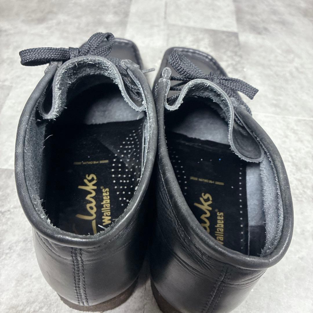 【良品】✨Clarks Wallabees レザーブーツチロリアンBK 26.5
