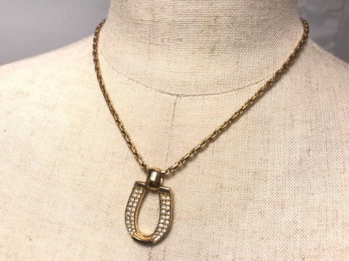 クリスチャンディオール Dior ゴールドネックレス ホースシュー