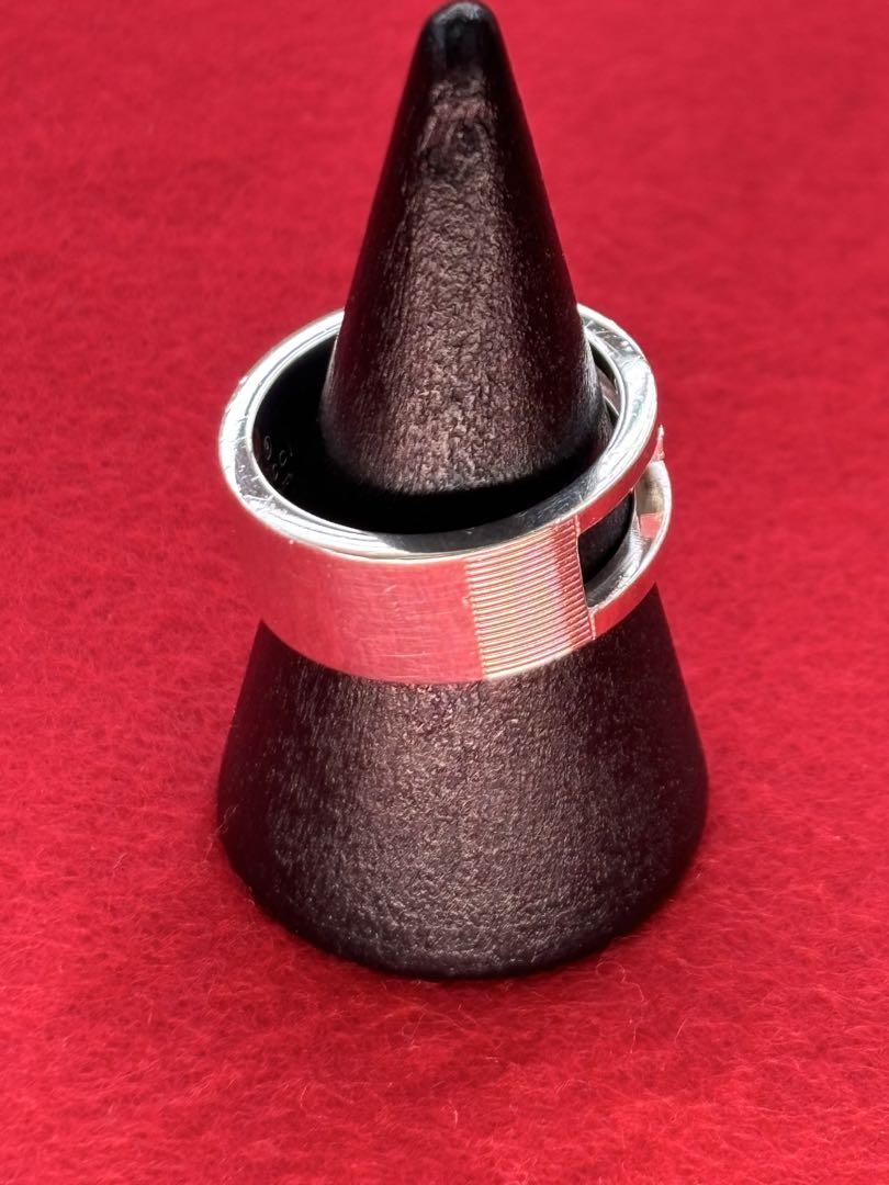 GUCCI ブランデッド Gリング ワイド 14号 S925