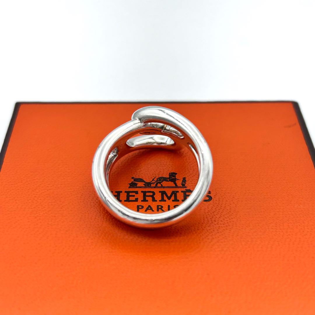 【超美品】HERMES シェーヌダンクル パンク リング Ag925