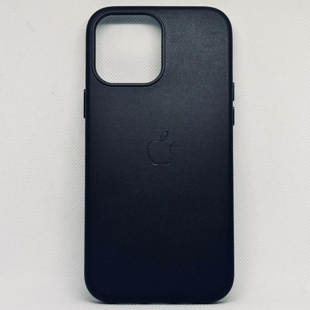 新品-純正互換品iPhone13promaxレザーケース-ミッドナイト