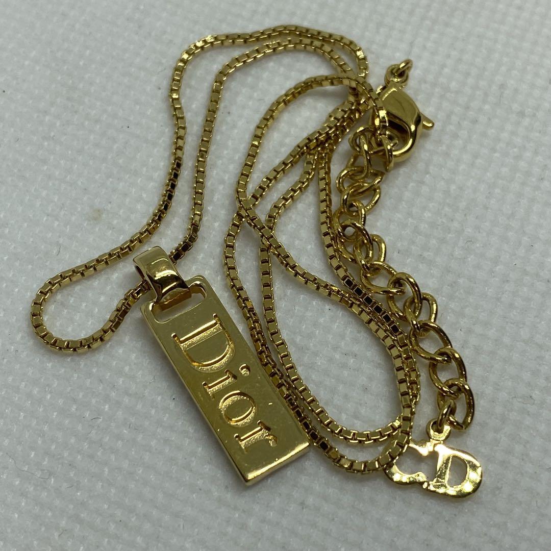 ★お求めやすく価格改定★ Christian Dior ディオール ネックレス リバーシブル プレート アクセサリー
