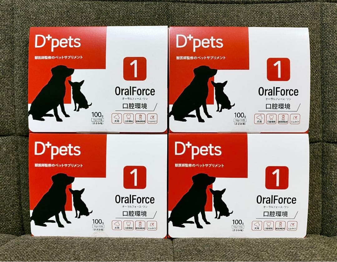 新品・未開封】オーラルフォースワン D +pets ささみ味 4箱