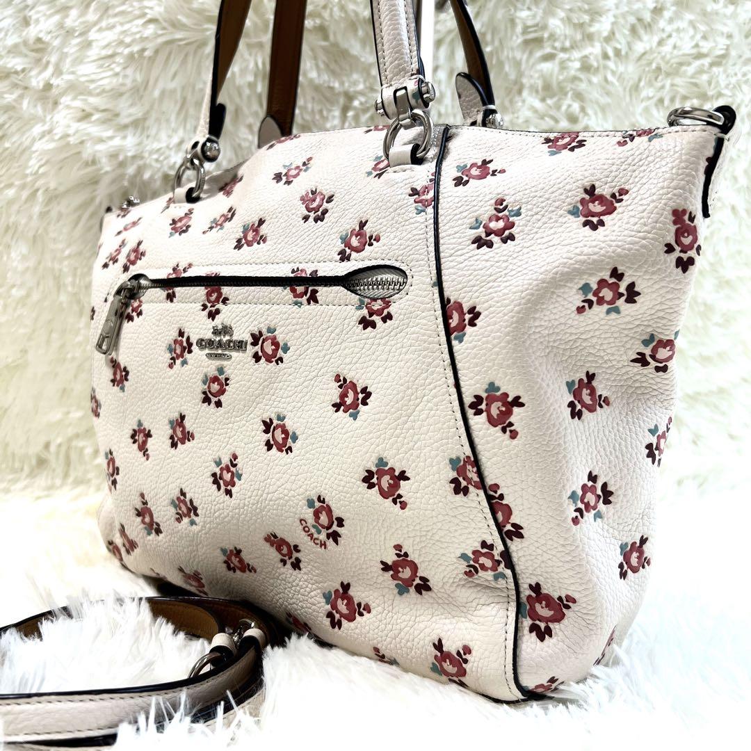 【極美品】COACH コーチ 2WAY ハンドバッグ 26792 ホワイト系 白
