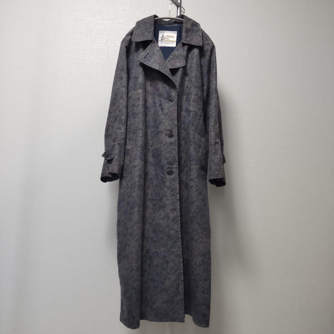 ビンテージ古着 花柄 トレンチコート