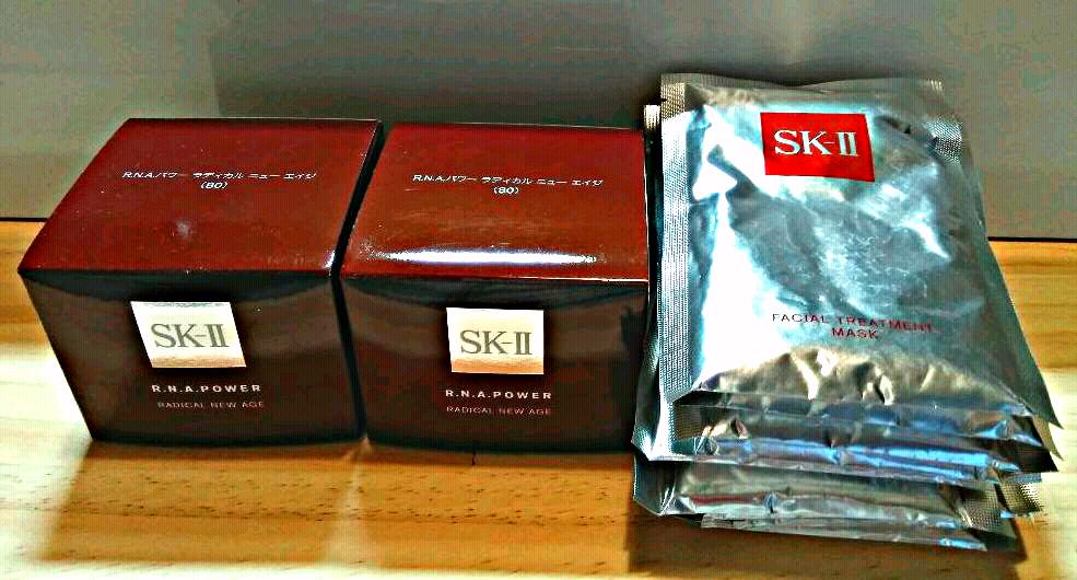 SK2 R.N.A.パワー 80g×2個、フェイシャルトリートメントマスク10枚