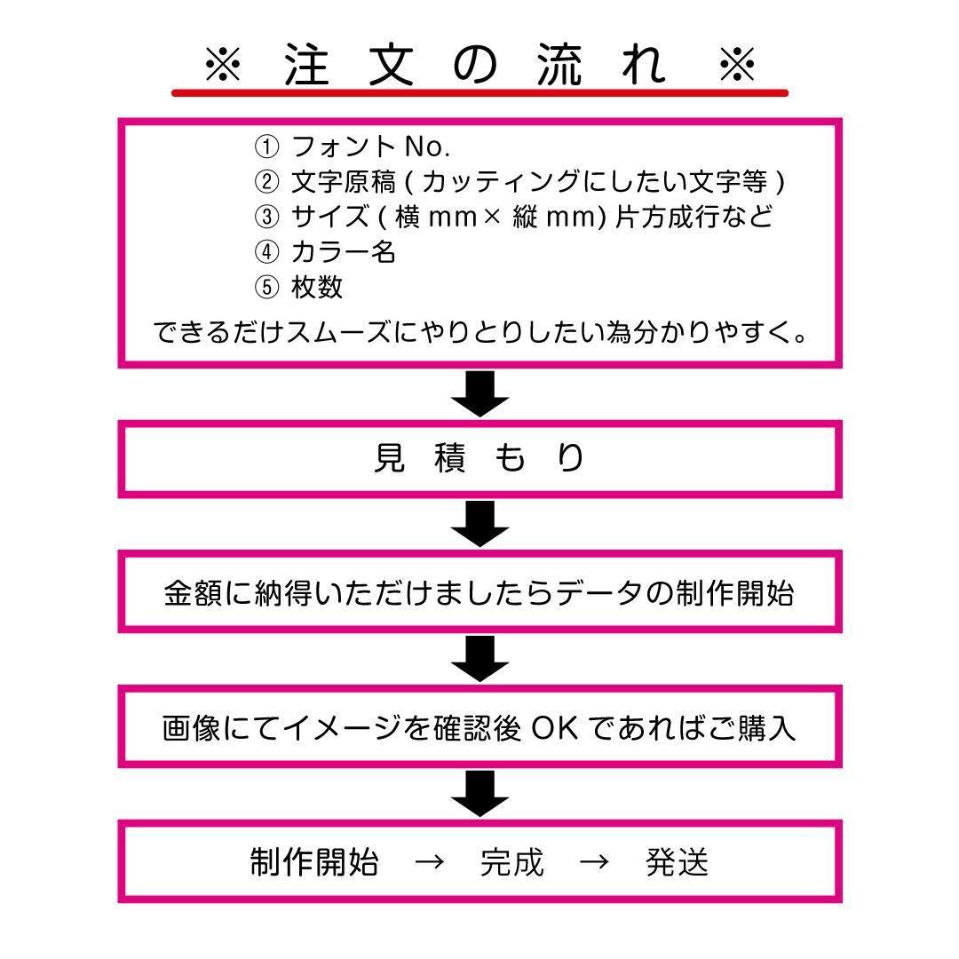カッティングステッカーシート　オーダー　防水　制作　切り文字　名前　会社　251