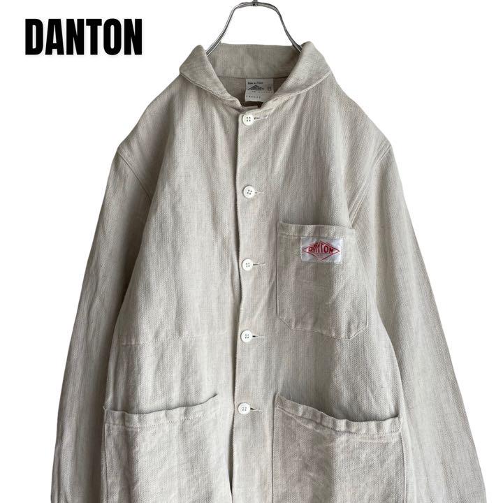 新作入荷!!】 DANTON ダントン 38 リネン混 ジャケット カバーオール 超可爱 DANTON ダントン ジャケット カバーオール 新品 カバーオール