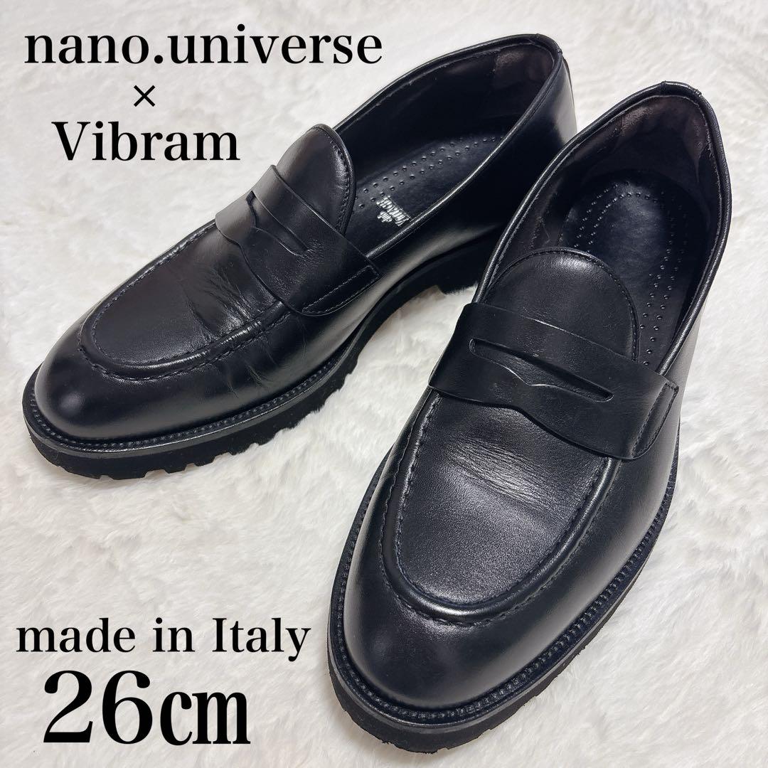 nano・universe イタリア製　コインローファー　ビブラムソール　人気