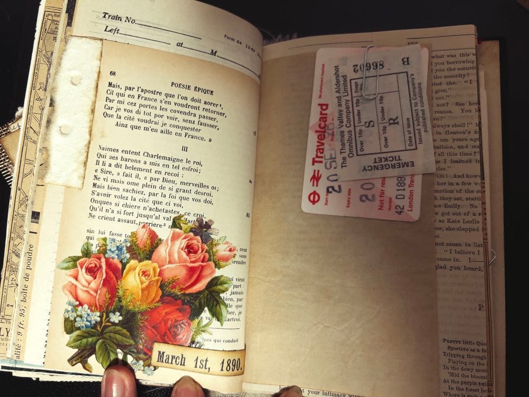 N200：JunkJournal (リメイク) 婦人とFlower | hawi.com.mx