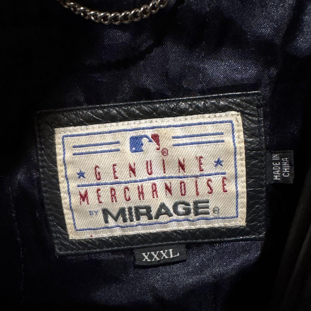 90s GENUIE MARCHANDISE YANKEES レザースタジャン