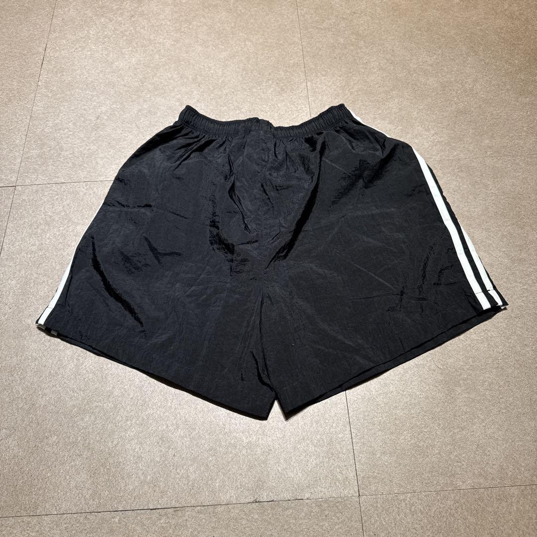 Adidas ハーフパンツ ジャージ ナイロン 黒 90s ビンテージ M