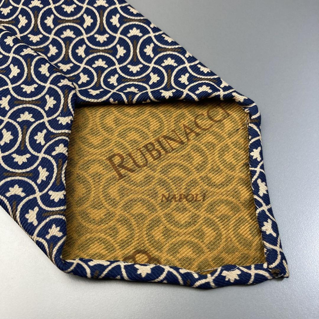 【極美品】RUBINACCI ルビナッチ　ハンドメイド　シルクネクタイ　ナポリ 極美品】RUBINACCI ルビナッチ ハンドメイド シルクネクタイ ナポリ
