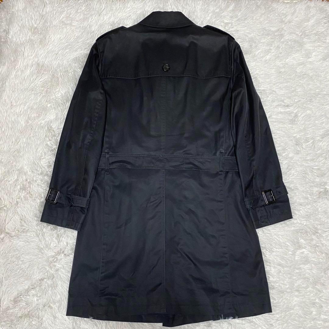 極美品 BURBERRY バーバリー ブラックレーベル ロングコート 黒
