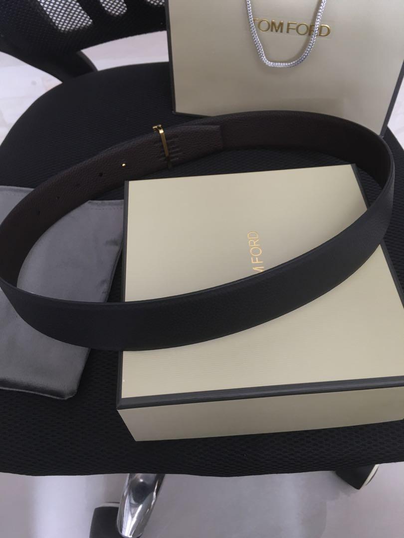 TOM FORD ブラックレザーベルト