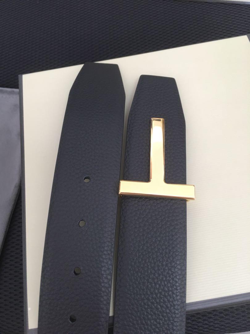 TOM FORD ブラックレザーベルト