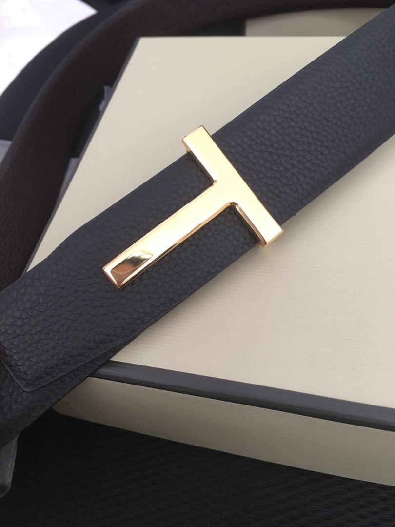 TOM FORD ブラックレザーベルト