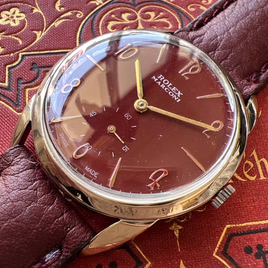 ROLEX ロレックス マルコーニ 1910年代 バーガンディダイヤル 手巻き 140,000円